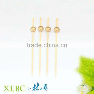 bamboo picks withBig Slivery ball