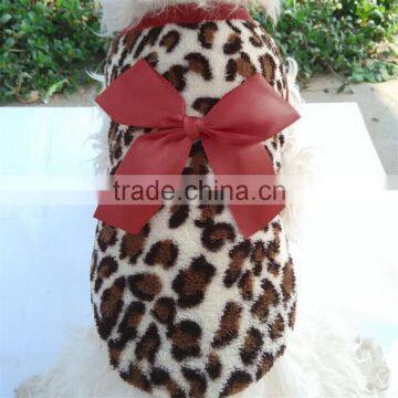 New Pet Dog Puppy Cat Winter Leopard Clothes Cute T-Shirt Soft Warm Coat Hot Selling photo-3