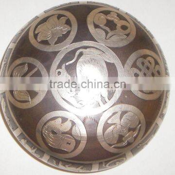 High Quality Handmade in Nepal Tibetan Calendar Meditation Singing Bowl photo-3
