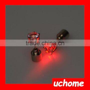 UCHOME Unisex Glowing Ear Stud Novelty Gifts Lot Flash LED Glowing Light Up Change Colour Earrings Studs Dance Party Gift photo-3