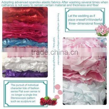 Top Selling--2PCS 13 Colors Elastic Spandex Banquet Chair Cover With Satin Rosette Back For Wedding Party Hotel Decoration photo-6