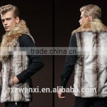 2016 Winter New Design Faux Fur Man Vest Wholesale Warm Waistcoat