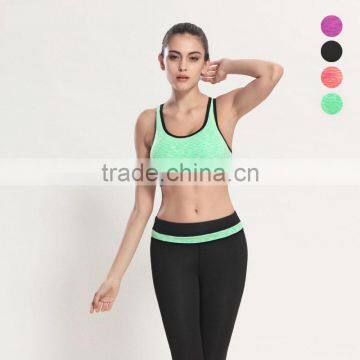 New Design Women Gym Running Pants/bra Fitness Yoga Sportwear Suit photo-3
