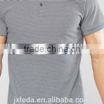 Latest Design Stripe Jersey 100% Cotton Men Polo Shirt OEM/ODM Service photo-3