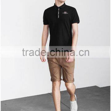 Comfortable Black Stylish Printed Mens Polo Shirts photo-2