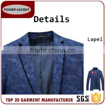 Wholesale Fashion Men'S Printed Suit Polyester Jacket Blzer Made In China photo-4