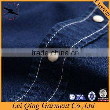 Denim Shirt Mens Jeans Button Up Denim Shirt photo-4