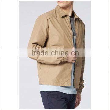 Wholesale Custom Mens Zipper Jacket Casual In Khaki