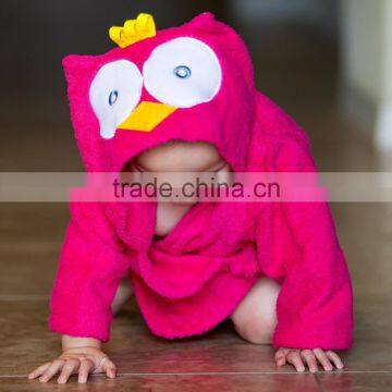 Owl Hooded Bathrobe and Towel,cheap Cotton Thick Bathrobe Baby photo-5