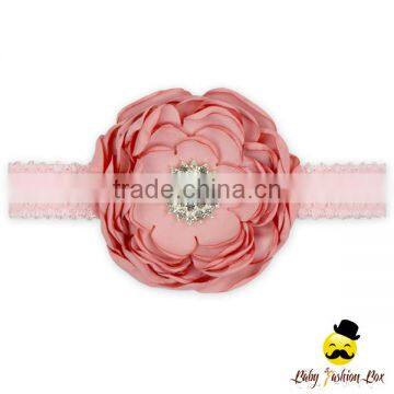 Wholesale Remake Photo Props Fabric Flashing Gray Bulk Flower With Diamond Newborn Baby Girl Elastic Florla Headband Accessories photo-3