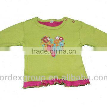 Fashion popular long sleeve children's t shirt