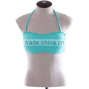 Hot Sale Summer Chevron Swim Ruffle Bandeau Top photo-4