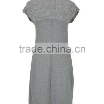 Cozy Dark Grey Turtleneck Maternity Dress 2015 photo-3