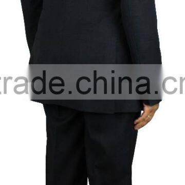 NAAMS MEN'S WOOL 2 BUTTON 2 VENT SLIM FIT SUIT JACKET FLAT FRONT PANT CHARCOAL photo-2