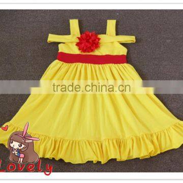 Fashion designs girls strapless dresses princess style girls party dress wholesale girls clothing