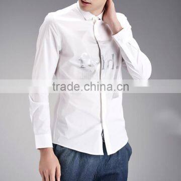 Pure Cotton Thin Section Summer Leisure Business Cultivate One's Morality Shirt photo-4