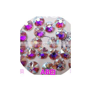 New Design Nail Crystal 16 Face Cut 8 Big+8 Small Facets High Quality Flat Back Non Hotfix Rhinestones Crystal ab Strass photo-2