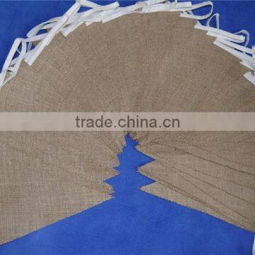 10ft Hessian Burlap Fabric Bunting ,Barn Wedding Party Shabby Rustic Vintage Chic Bunting photo-2