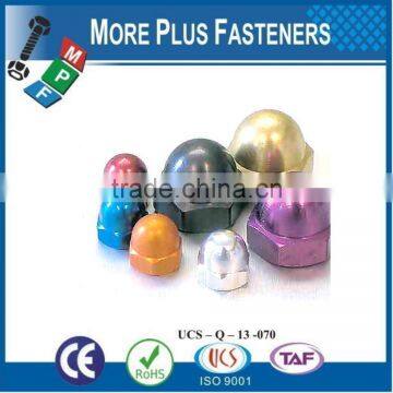 Made in Taiwan Aluminum Colored Stainless Steel Colored Dome Nut photo-2