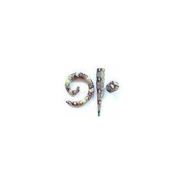 Acrylic Snake Skin Spiral Plug Body Piercings Jewelry For Party