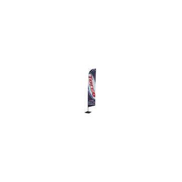 Aluminium / Fiberglass Pole advertising flags and banners , Printed Polyester Flag