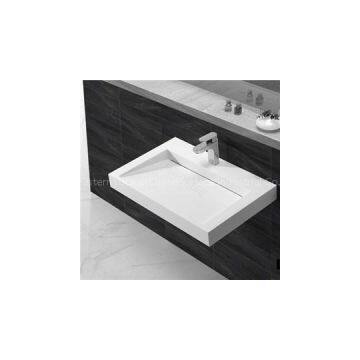 Acrylic Solid Surface Wall Hung Basin / Cabinet Basin