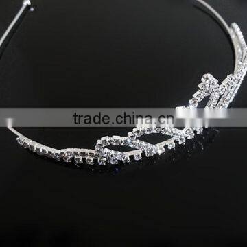 Pretty Tiara Wedding Bridal Crown Clear Rhinestones Crystal Headband photo-4