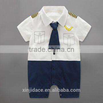 2017 Baby Boys Gentleman Vest Tie Rompers Climbing Clothes Jumpsuit Kids Modelling Infant Short Sleeve Climb Clothes photo-6