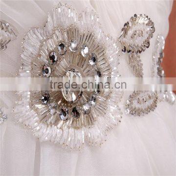 Party Dress Factory Fashionable Organza White Wedding Cocktail Dress Bridesmaid Dress AS024 photo-2