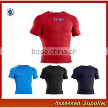 2016 Custom Sportswear Compression T- Shirts /Wholesale Manufacturer Men Compression Wear /---AMY16613