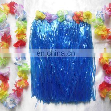 Hot Sale Cheap Beach Blue Coloured Hawaiian Grass Skirt Fancy Dress Costume GT2031