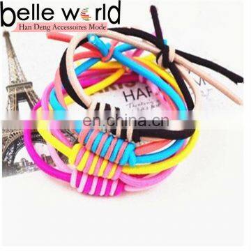 Newest design colorful knot girl hair tie