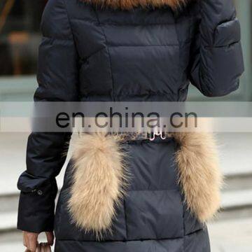 High Quality Women's Winter Down Coat With Real Big Fur Collar