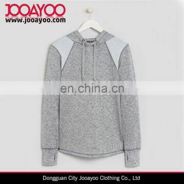 Running Women Long Sleeve Grey Sport Plain Hoodie Jacket