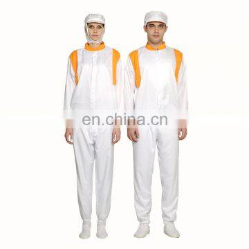 White Unisex 100%Polyester Food Processing Uniform for Food Factory photo-2