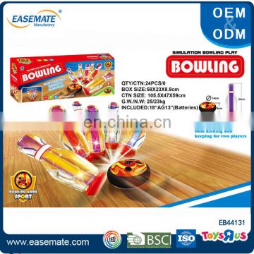 Bowling toys set with light for wholesale sport toys