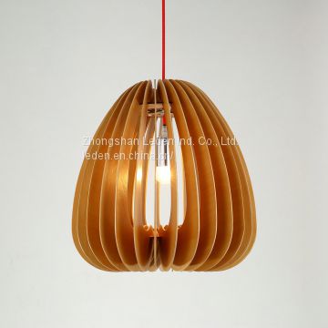 Elegant Design Wooden Drop Lamp