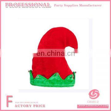 Hot sale christmas red and green elf hat with ears