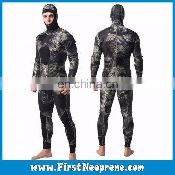 Army Green Camo Printing 3.5mm Neoprene CR Spearfishing Wetsuits For Underwater Hunting photo-4