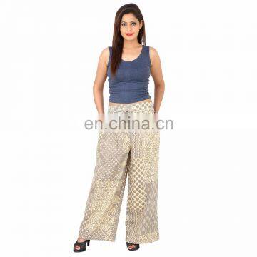 Women's Wear Handmade Beach Boho Vintage Style Full Length Sexy Stylish Trousers Wide Leg Yoga Aladin Style Cotton Palazzo Pants