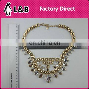 Fashion Pendant Alloy Necklace With Rhibestone Garment Accessories