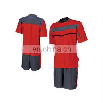 Custom 100% Polyester Short Sleeve Soccer Uniform for Men