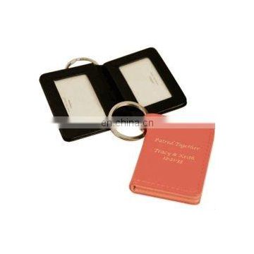 Personalized Leather Photo Book Keychain