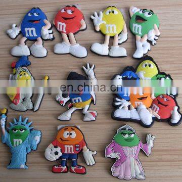 Funny M&M chocolate pvc fridge magnet items