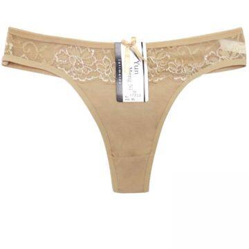 Yun Meng Ni Sexy Underwear Wasit Sexy Lace G-String T Back Soft Cotton Thongs For Women photo-5