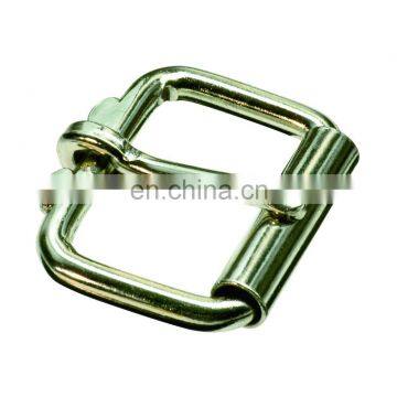 Roller Buckle Welded Square Ring engraved logo for children shoe