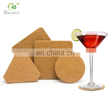 Blank wine coaster sets glass cork coaster holder