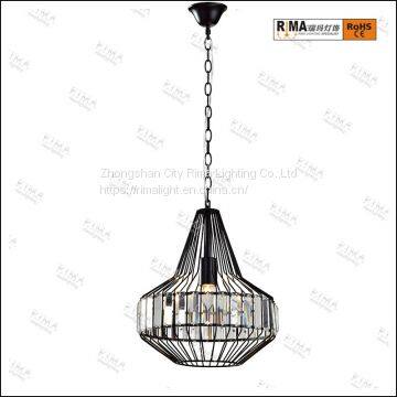 RM5129 Iron Pendant Light Interior Decorative Cage Industrial Vintage Pendant Lamps photo-3