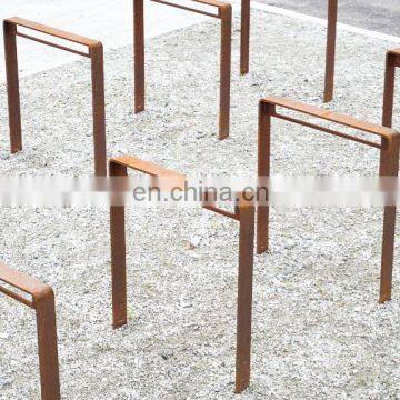 Metal Street Furniture Corten Steel Bike Rack Public Bicycle Racks photo-4