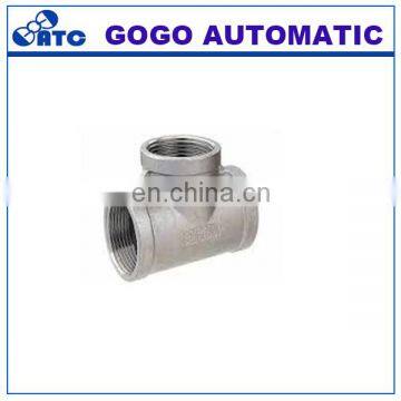 Ningbo factory 1 4" Tee 3 Way Female Stainless Steel 304 Threaded Pipe Fitting ...